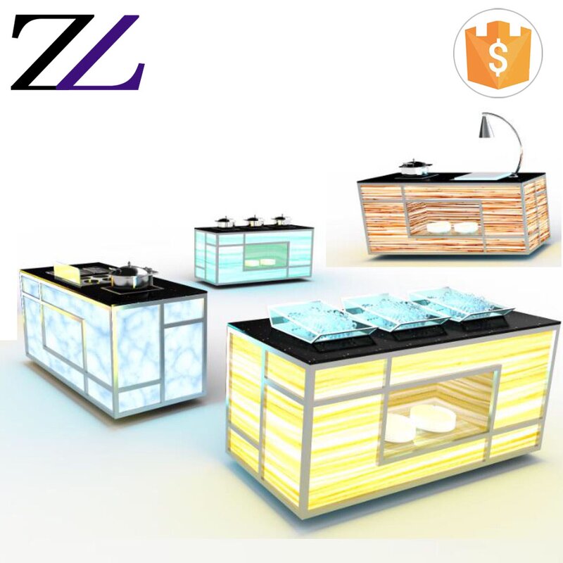Buffet Station Equipment Supplier - Italian Led Induction Cooking Centre Table