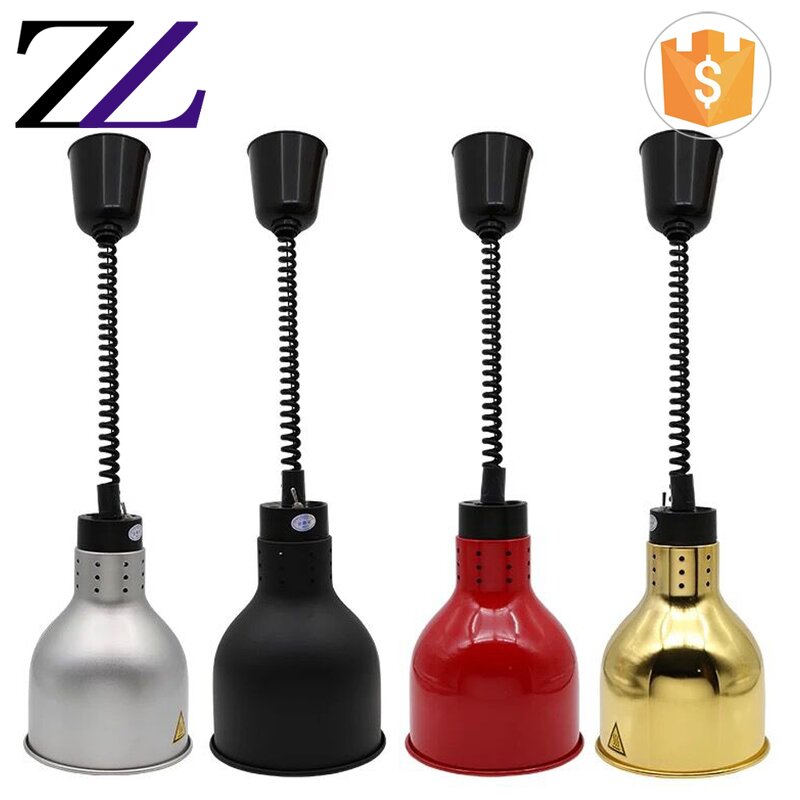 Food Warmer Lamp Factory - Flexible Hanging Green Copper Buffet Light