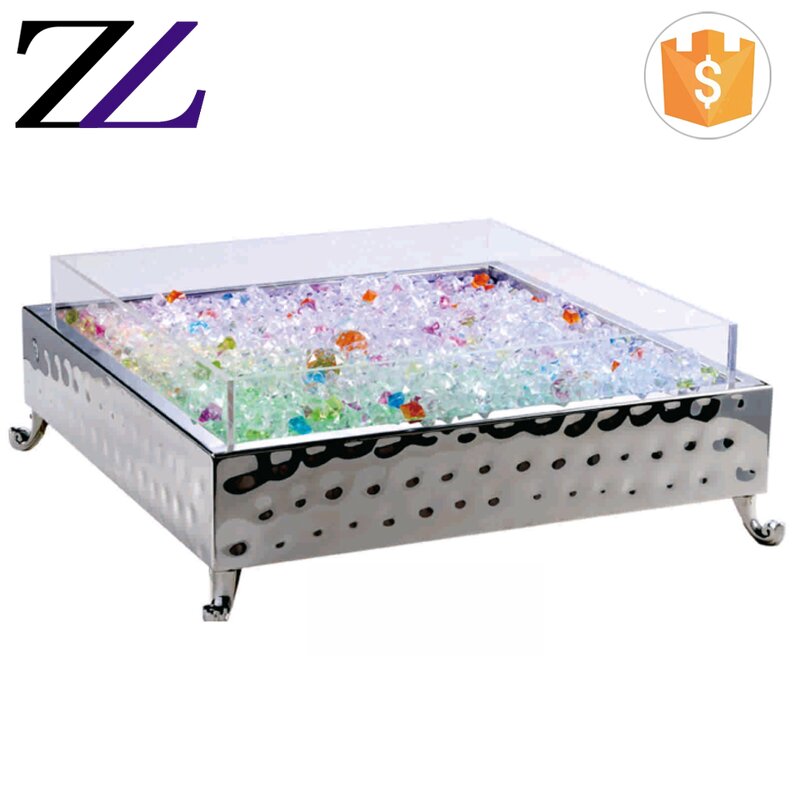 Buffet Equipment Supplier - Led Acrylic Hammered Ice Storage Tank