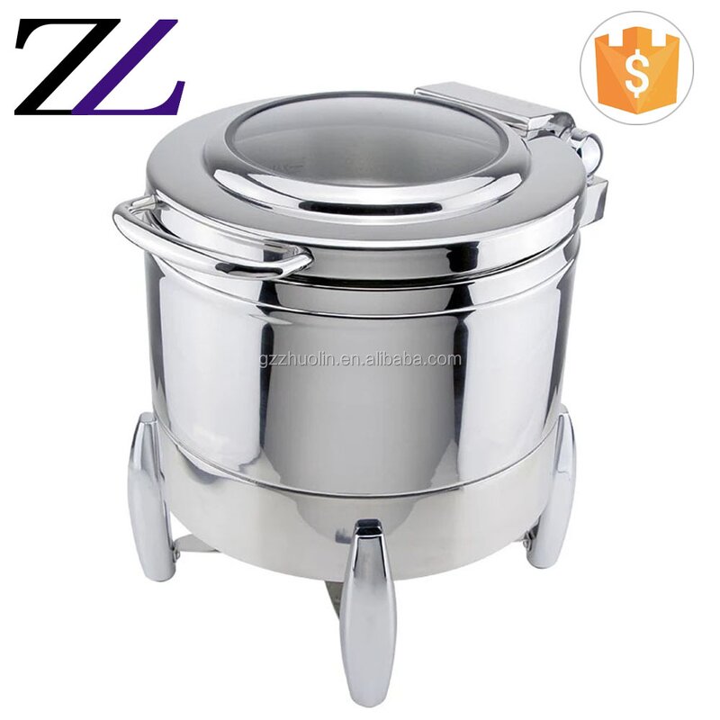 Electric Soup Warmer Manufacturer - Rose Gold Copper Roll Top Buffet