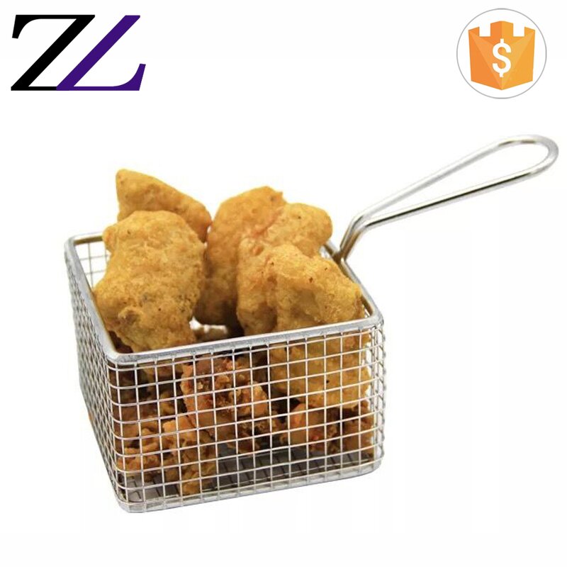 Fry Basket Supplier - Air Fryer Fast Food Serving Strainer Basket