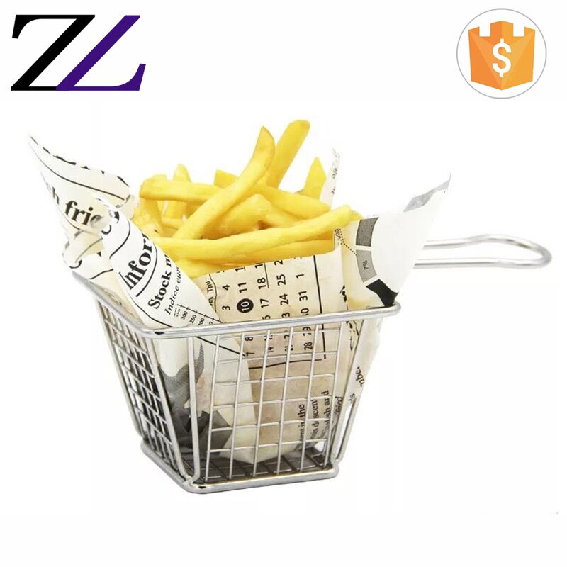 Fry Basket Supplier - Air Fryer Fast Food Serving Strainer Basket
