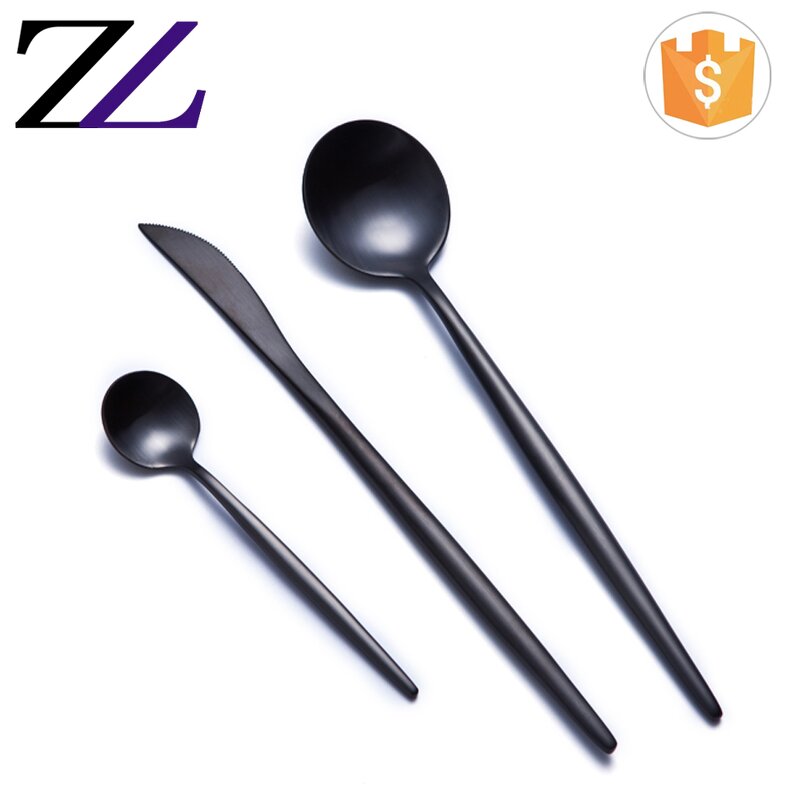 Cutlery Set Factory - Luxury Black 18/10 Stainless Steel Flatware