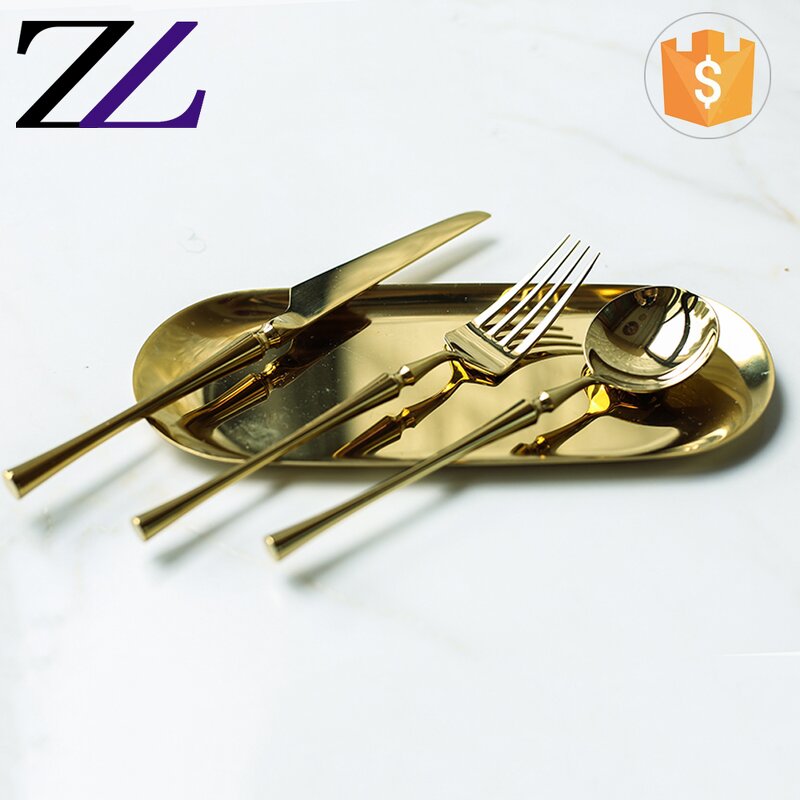Cutlery Set Supplier - Wholesale Gold Plated Stainless Steel Wedding