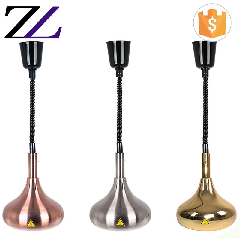 Food Warmer Lamp Factory - Flexible Hanging Green Copper Buffet Light