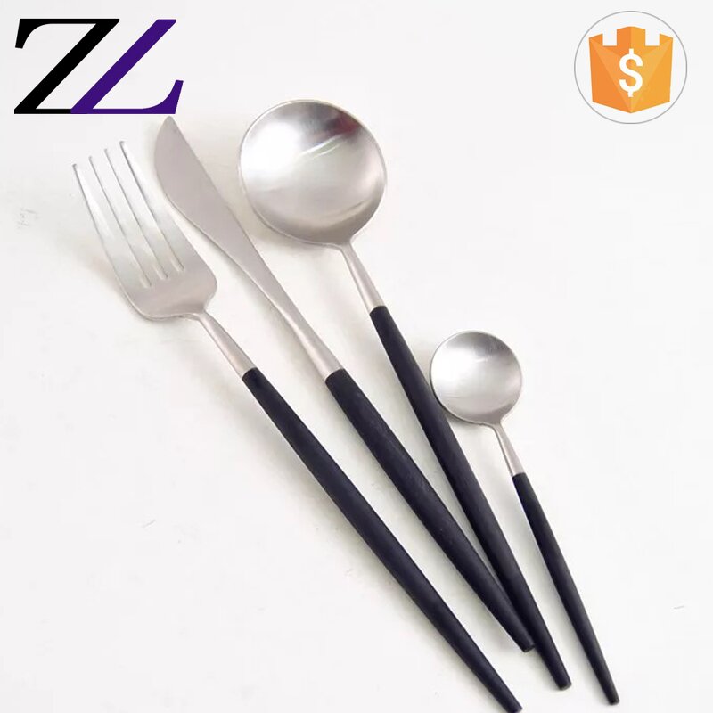 Cutlery Set Manufacturer - Arabic Commercial Matte Black Flatware