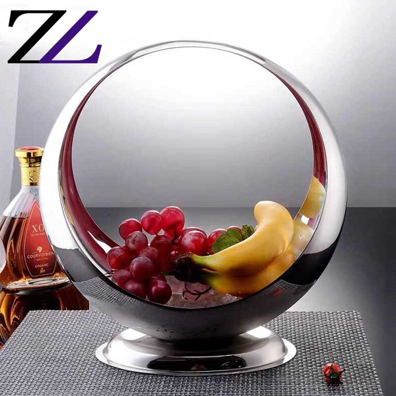 Fruit Bowl Manufacturer - Handmade Brass Antique Half Moon with Stand