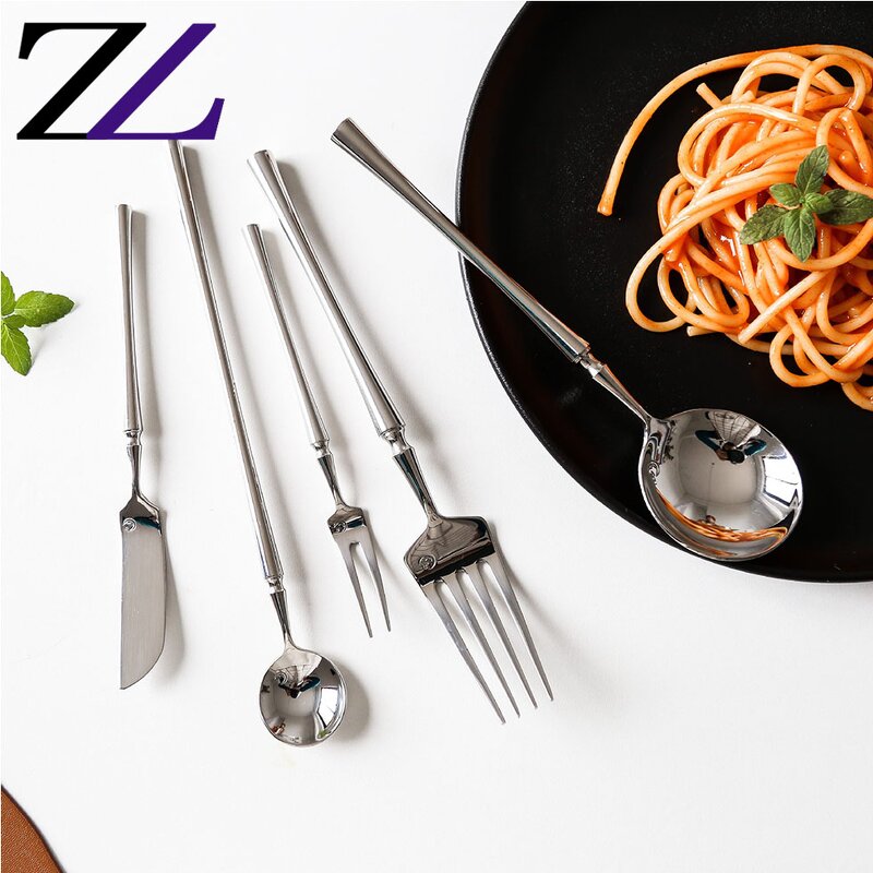 Cutlery Set Supplier - 304 Gold Plated White Handle Bulk Flatware