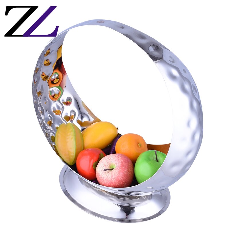 Fruit Bowl Supplier - Saudi Arabic Round Moon Hammered Tray Bowl