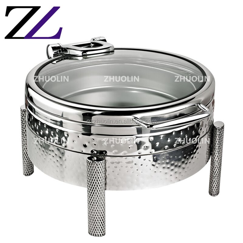 Chafing Dish Set Supplier - Silver Gold 9L Rectangular Fuel Heated