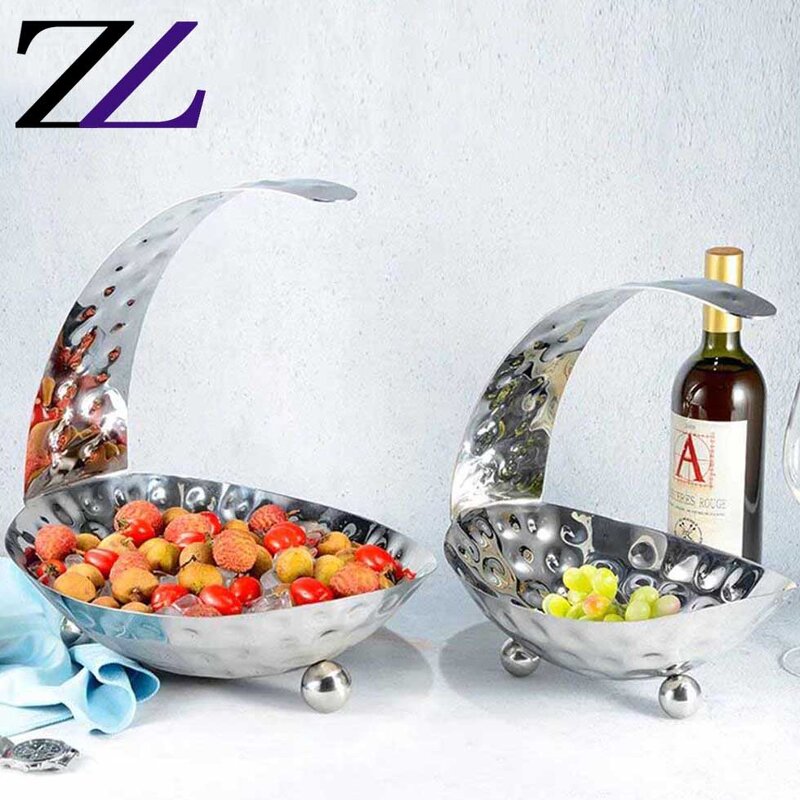 Fruit Bowl Manufacturer - Handmade Brass Antique Half Moon with Stand