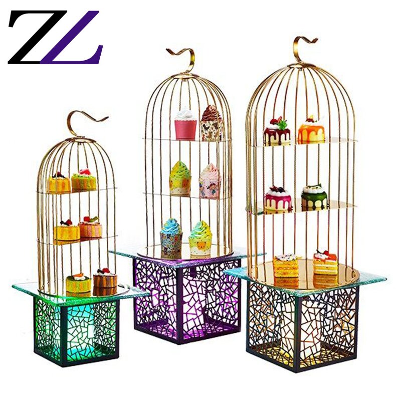 Dessert Rack Manufacturer - Pyramid Tower Hammered Stainless Steel