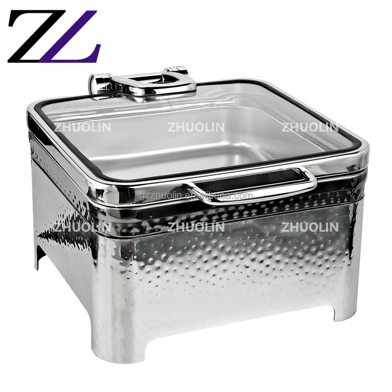 Chafing Dish Factory - Rectangle Copper Orchid Wedding Buffet Set