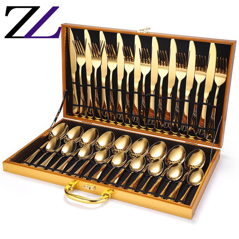 Flatware Set Manufacturer - Luxury Gold Stainless Steel Personalized