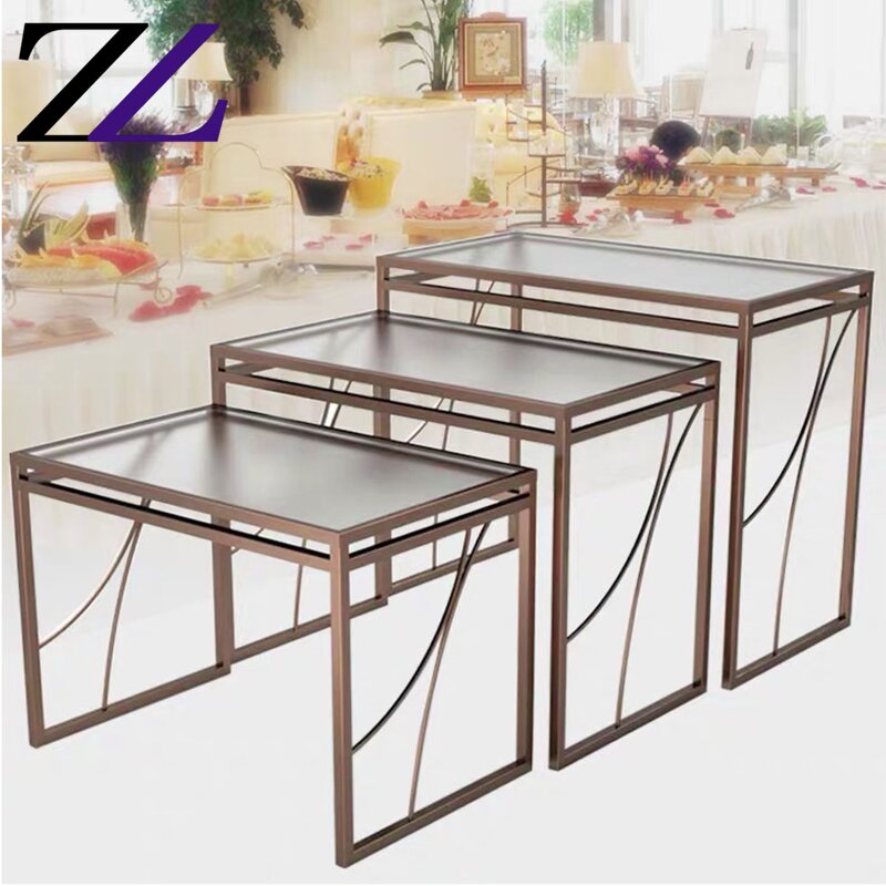 Buffet Table Manufacturer - Granite Mirror Tempered Glass Console