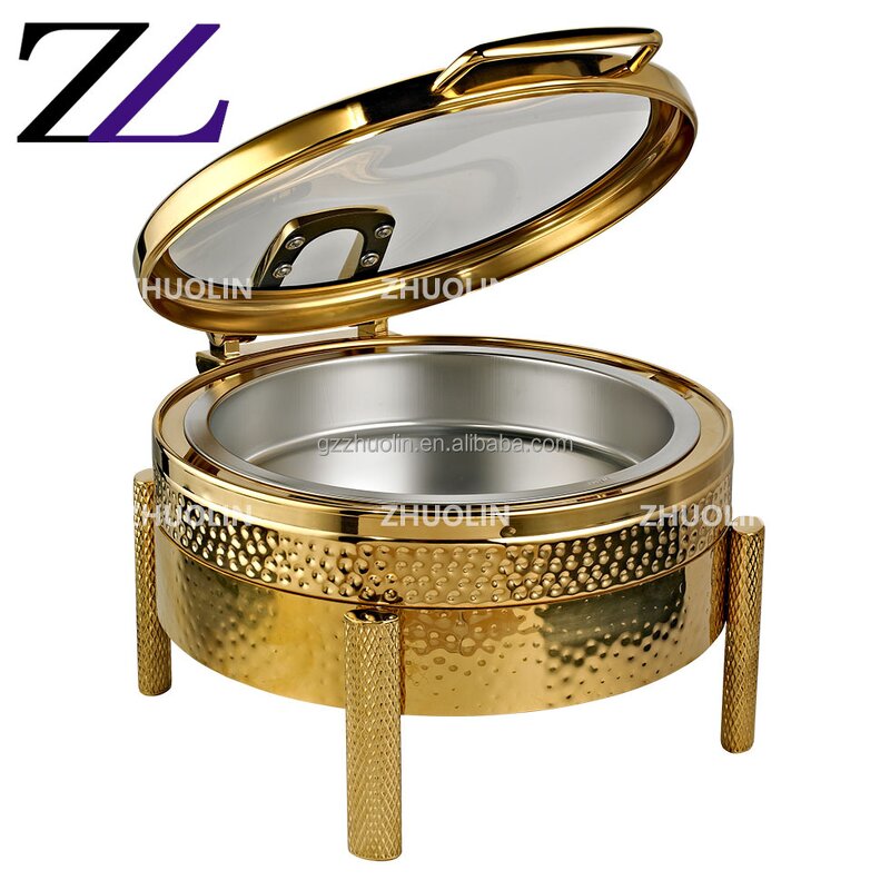 Chafing Dish Manufacturer - Round Royal Gold Modern Restaurant Set