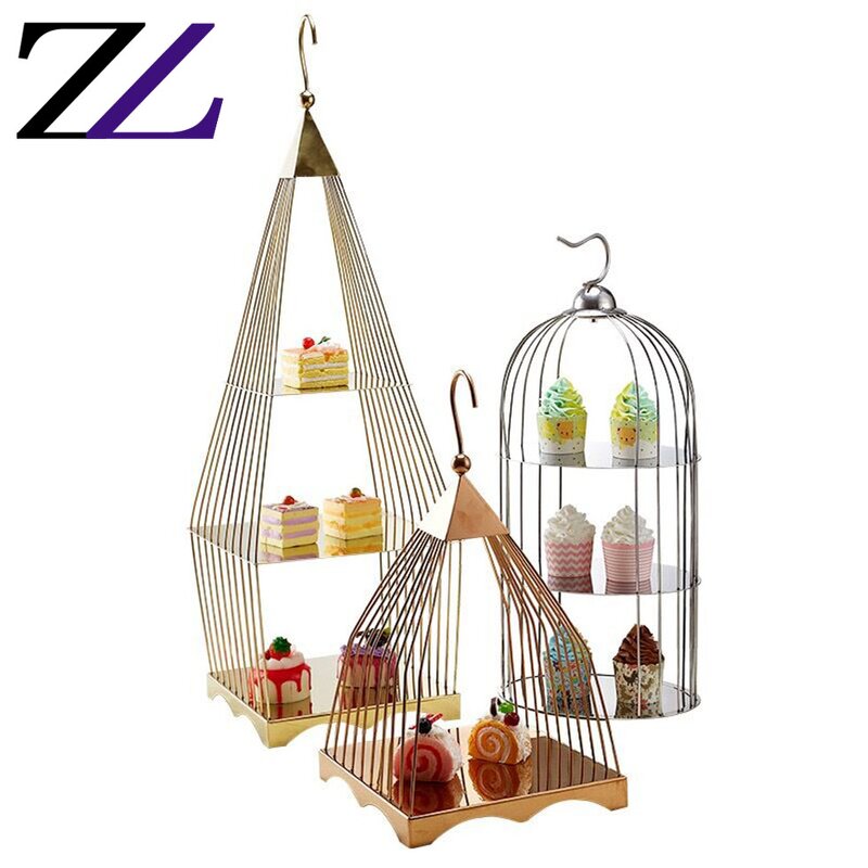 Cake Display Stand Manufacturer - Ceramic Round Plates 3 Tier Tea Stand