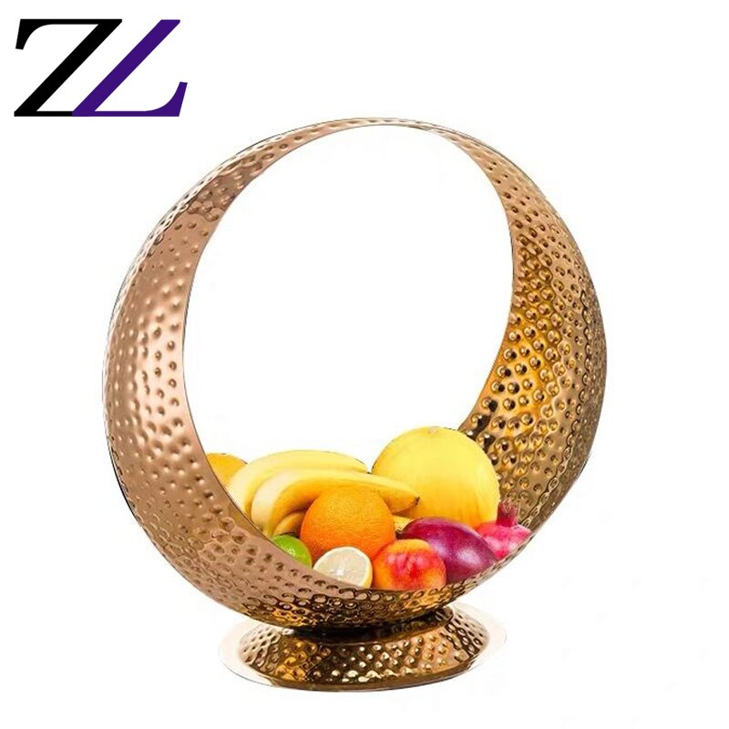 Fruit Bowl Factory - Kuwait Arabic Luxury Hammered Bowl with Stand