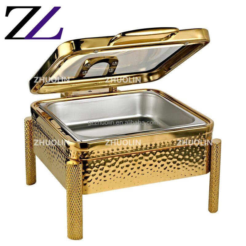 Chafing Dish Manufacturer - Round Royal Gold Modern Restaurant Set