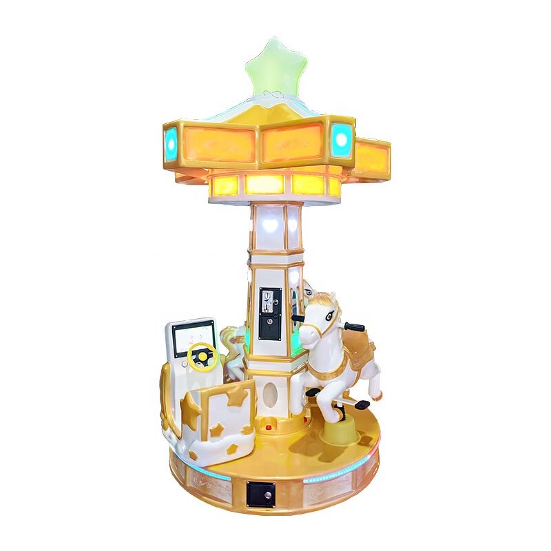 Carousel Ride Manufacturer - Fiberglass 3 Seats Kids Merry Go Round