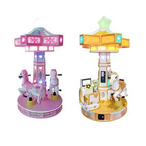 Carousel Ride Manufacturer - Fiberglass 3 Seats Kids Merry Go Round