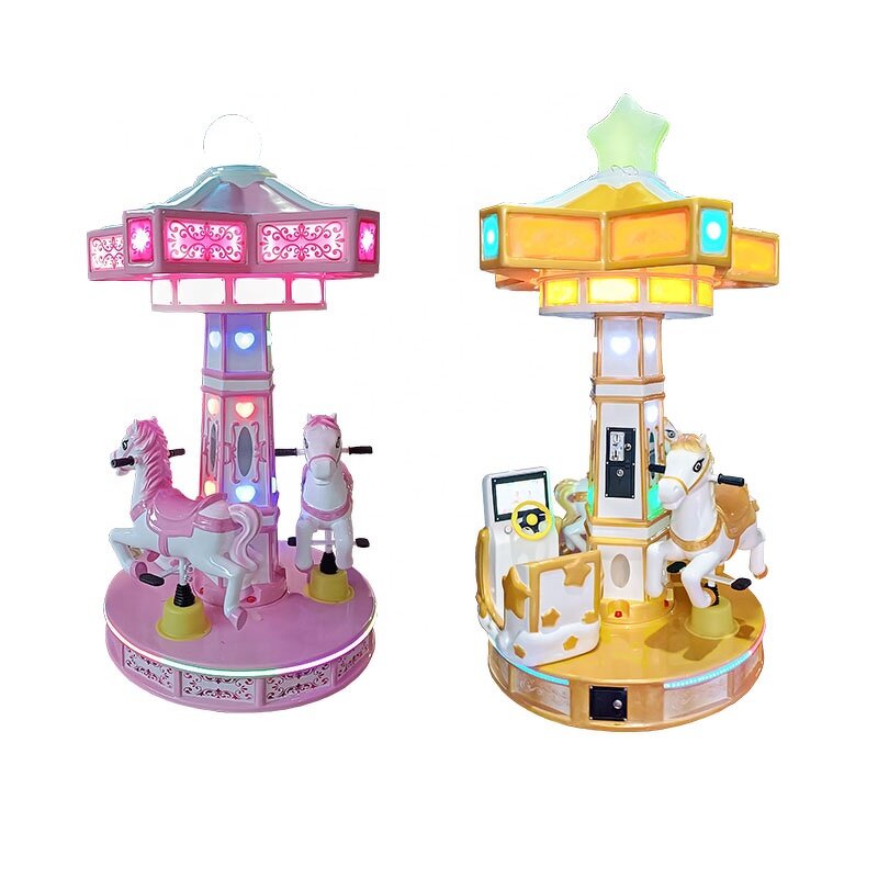 Carousel Ride Manufacturer - Fiberglass 3 Seats Kids Merry Go Round