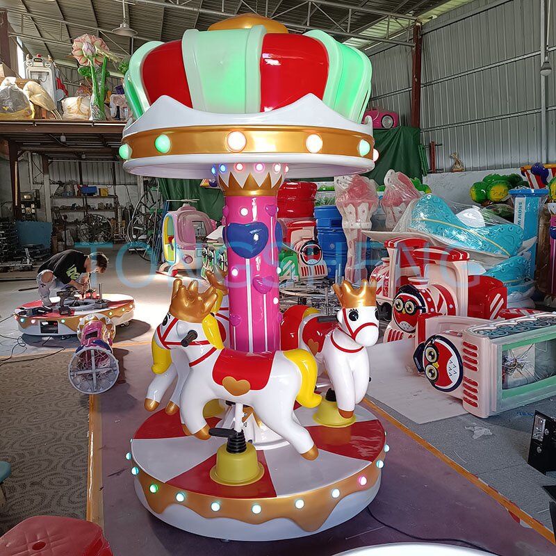 Carousel Ride Manufacturer - Coin Operated 2-3 Player Apple Carousel