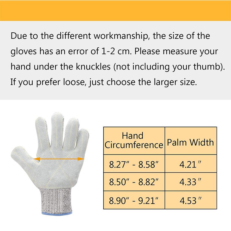 Anti-Cut Gloves Manufacturer - HPPE Lining with Cow Split Leather Palm