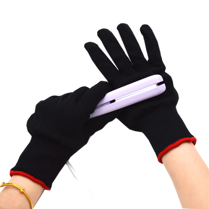 Heat Resistant Gloves Manufacturer - Cotton PVC Dotted for Hair Styling