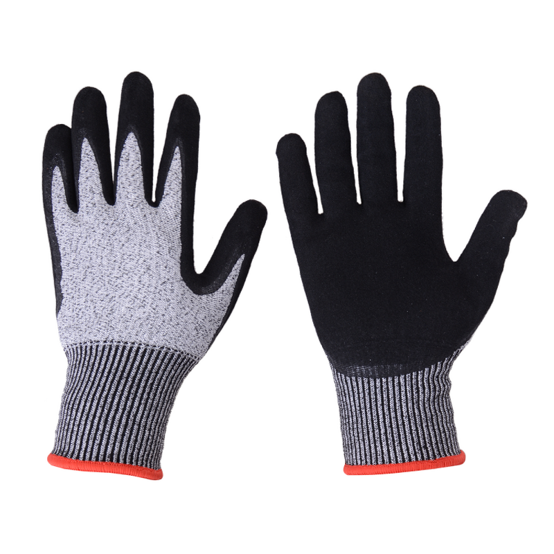 Nitrile Work Gloves Manufacturer - Sandy Coated with Cut Resistant Liner