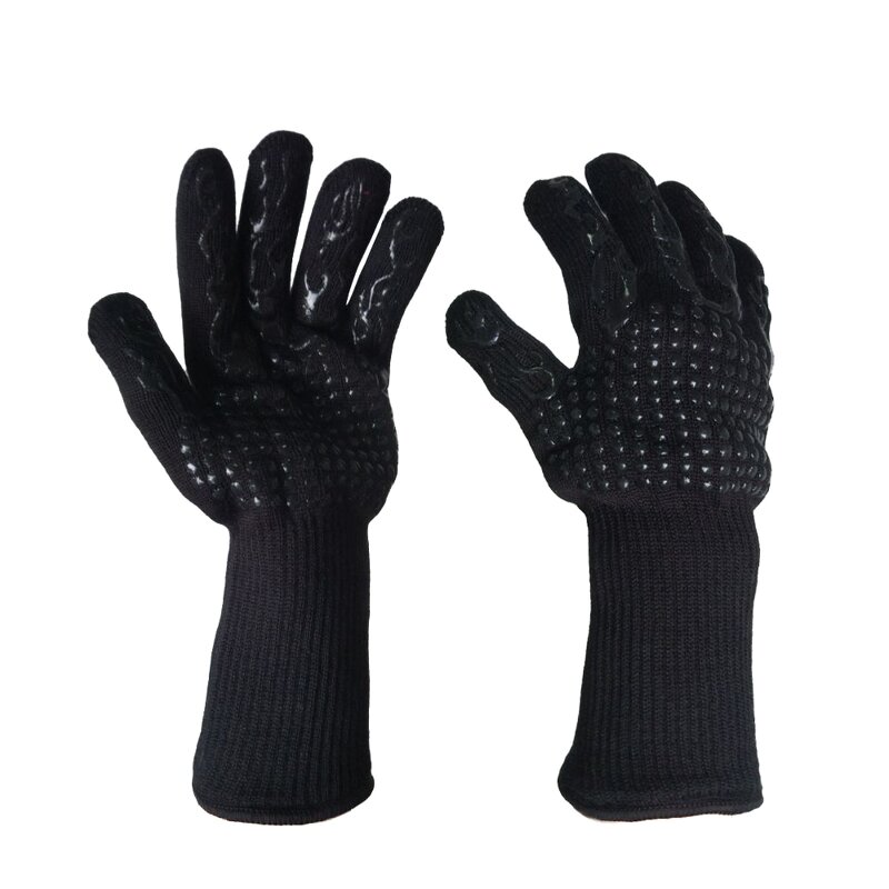Heat Resistant Gloves Manufacturer - Aramid 1414 Red Black Silicone Custom