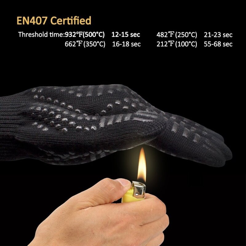 BBQ Gloves Manufacturer - Grill Armor 800 Degree EN407 Certified