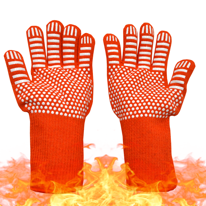 BBQ Grill Gloves Manufacturer - Custom Logo Silicone Aramid 1472 F