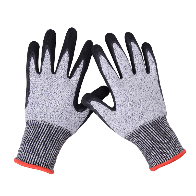 Nitrile Work Gloves Manufacturer - Sandy Coated with Cut Resistant Liner