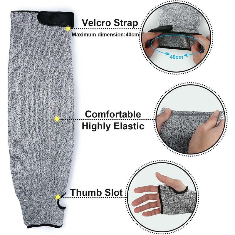 Arm Guard Sleeves Manufacturer - HPPE Level 5 Adjustable Long Arm