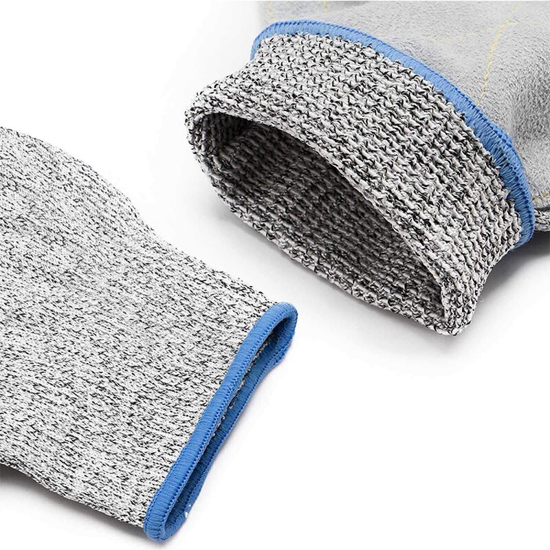 Anti-Cut Gloves Manufacturer - HPPE Lining with Cow Split Leather Palm