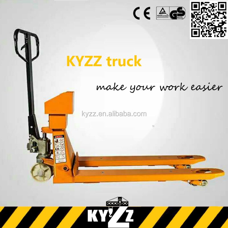 Hand Pallet Truck Manufacturer - KYZZ Alloy Steel 2-5 Ton with Scale