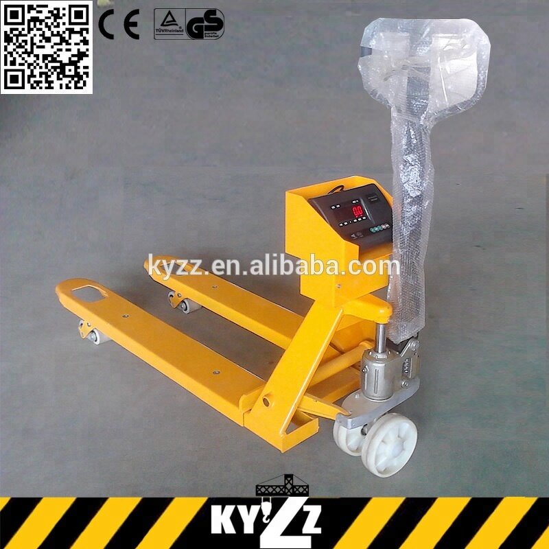 Hand Pallet Truck Manufacturer - KYZZ Alloy Steel 2-5 Ton with Scale