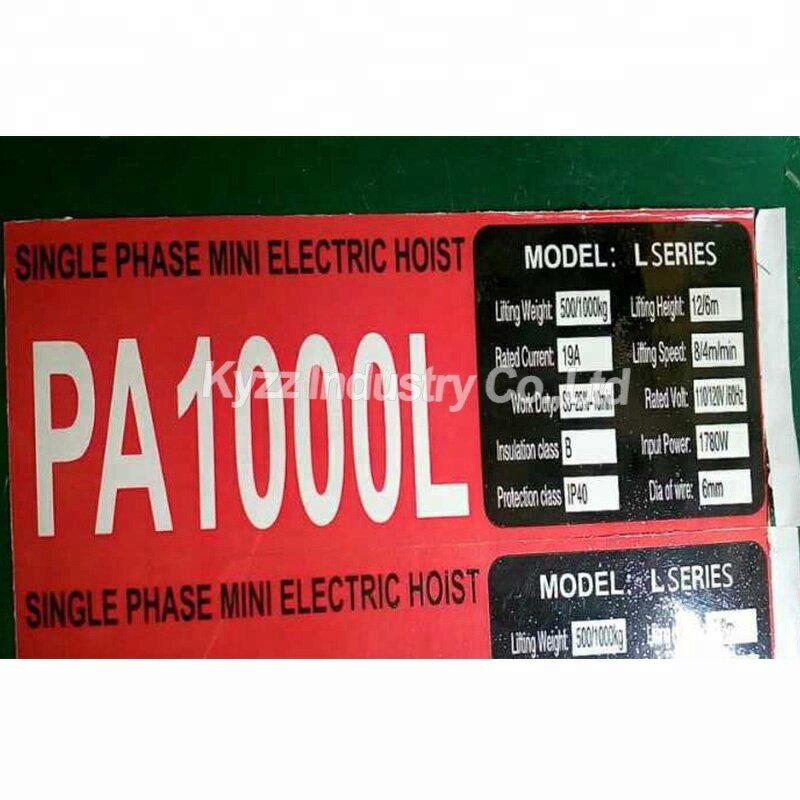 Mini Electric Hoist Manufacturer - 110v 220v 100kg Wire Rope Hoist