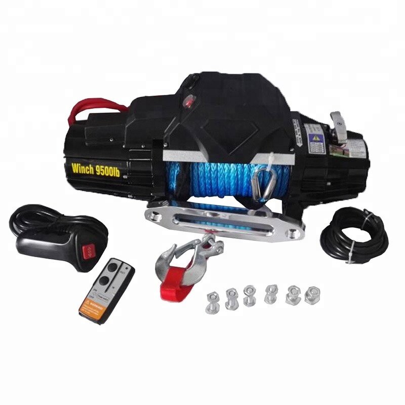 Electric Winch Manufacturer - Mini 12v 12000lbs Offroad 4x4 Synthetic Rope