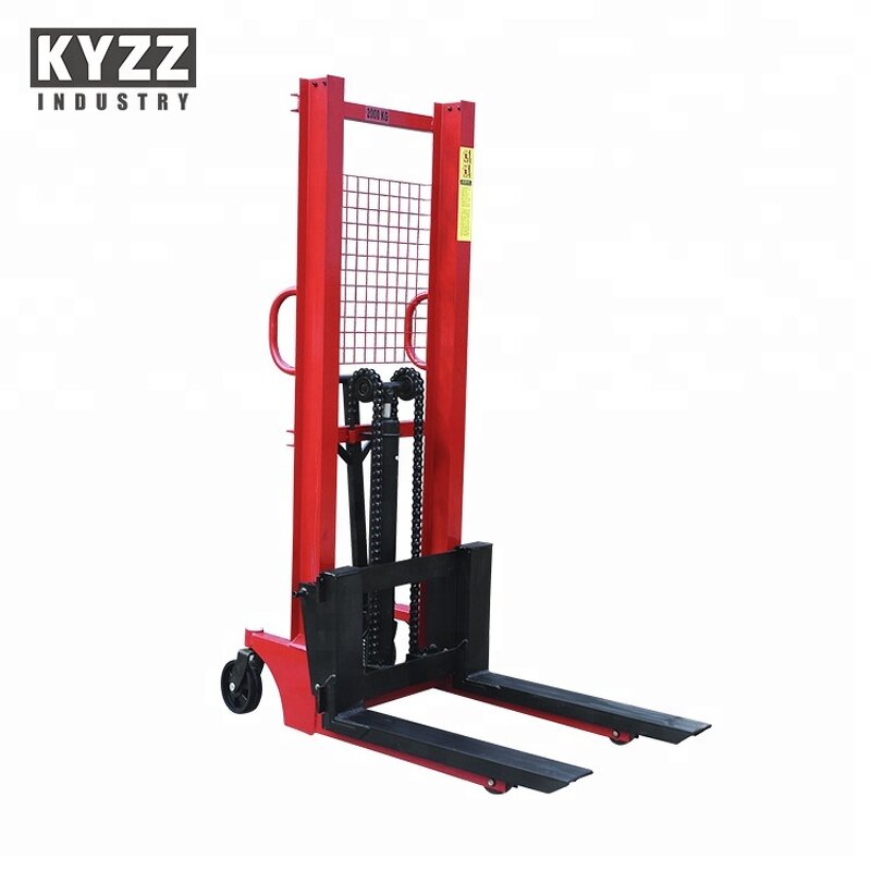 Manual Forklift Manufacturer - Double Fork Hydraulic Pallet Stacker
