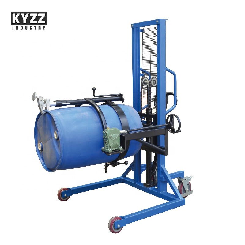 Drum Lifter Manufacturer - 350-400kg Manual Stacker with Safety Clamp