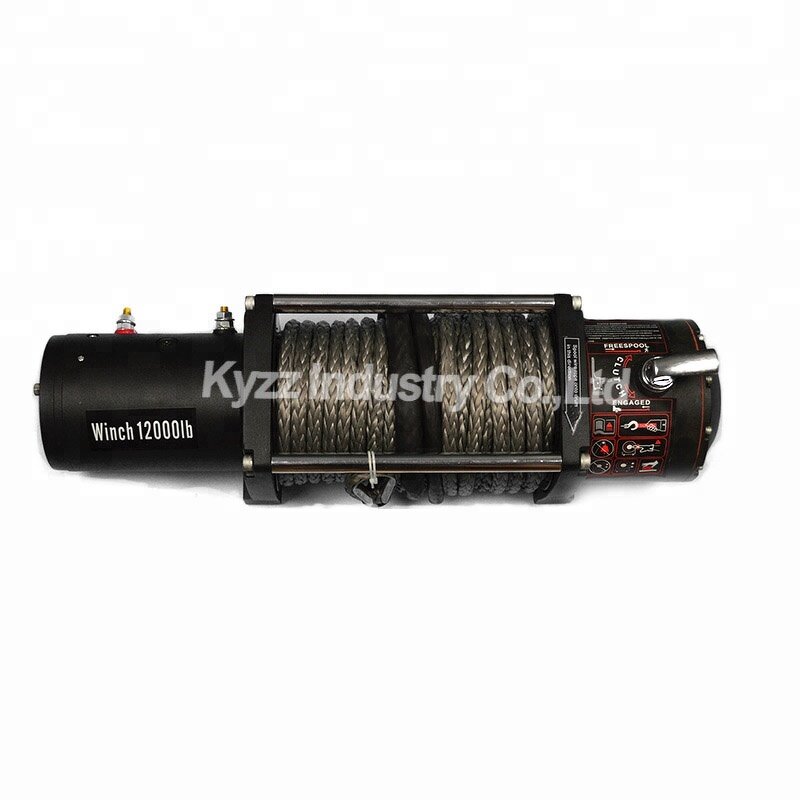 Electric Winch Manufacturer - Mini 12v 12000lbs Offroad 4x4 Synthetic Rope