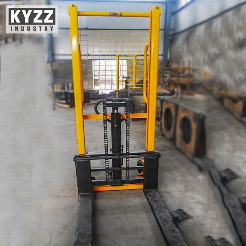 Manual Forklift Manufacturer - Double Fork Hydraulic Pallet Stacker