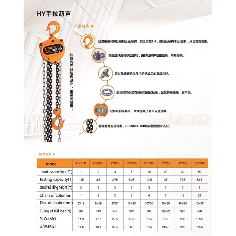 Manual Chain Hoist Manufacturer - 1-20 Ton Hand Chain Pulley Block G80