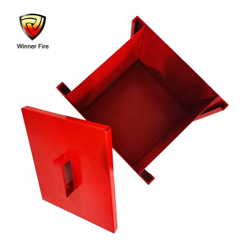 Fire Sand Box Manufacturer - New Design Space Saving Red Coated Box