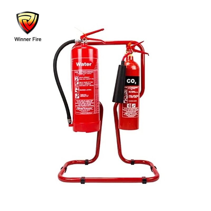 Fire Extinguisher Stand Manufacturer - Red Double Tubular Extinguisher Stand