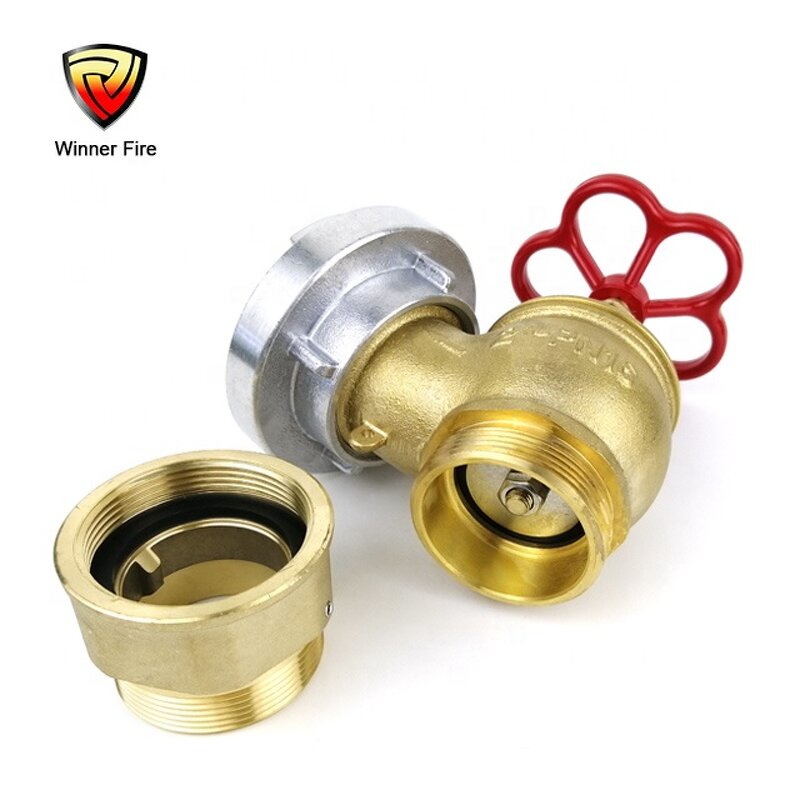 Fire Hose Angle Valve Manufacturer - 2 Inch Brass Oblique with Storz