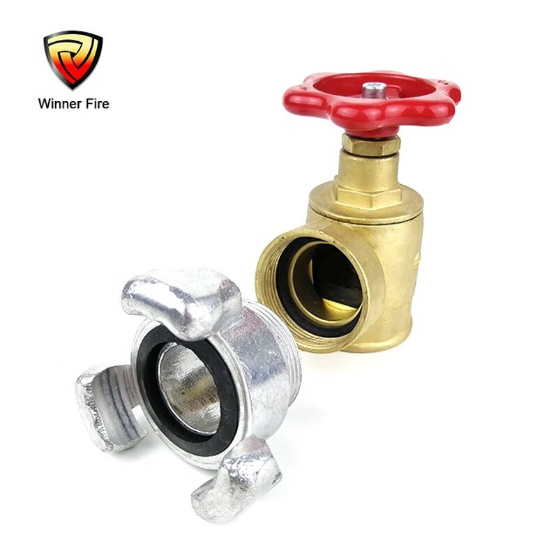 Fire Valve Manufacturer - DN45 Brass Barcelona with Pressure Gauge