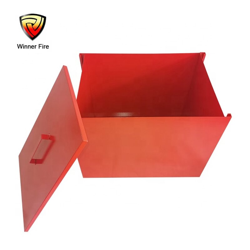 Fire Sand Box Manufacturer - New Design Space Saving Red Coated Box